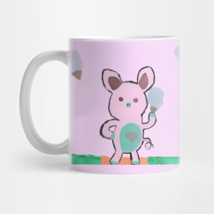 AriCorn88 Cotton Candy Pig Mug